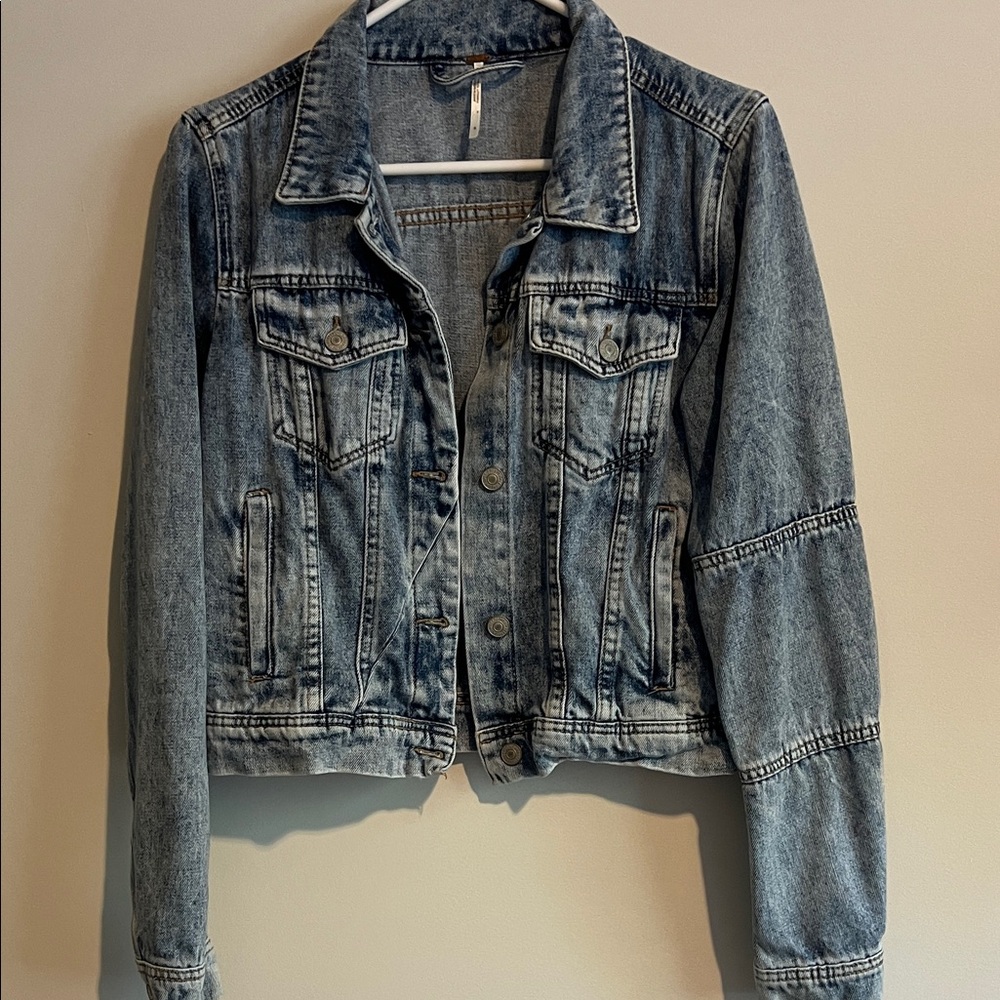 Free People Faded Indigo Jean Jacket